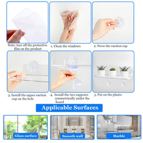 RSSCIIIUL versatile shelf for windows, bathrooms, or kitchens.