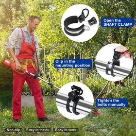 RTHIEAI multi-compatibility-strap fits weed eaters, leaf blowers, and hedge trimmers.