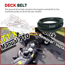 RTPOWER aramid cord deck belt delivers durability for heavy-duty mowing.