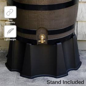 RTS Home Accents flat-back setup fits snugly beside walls or fences.