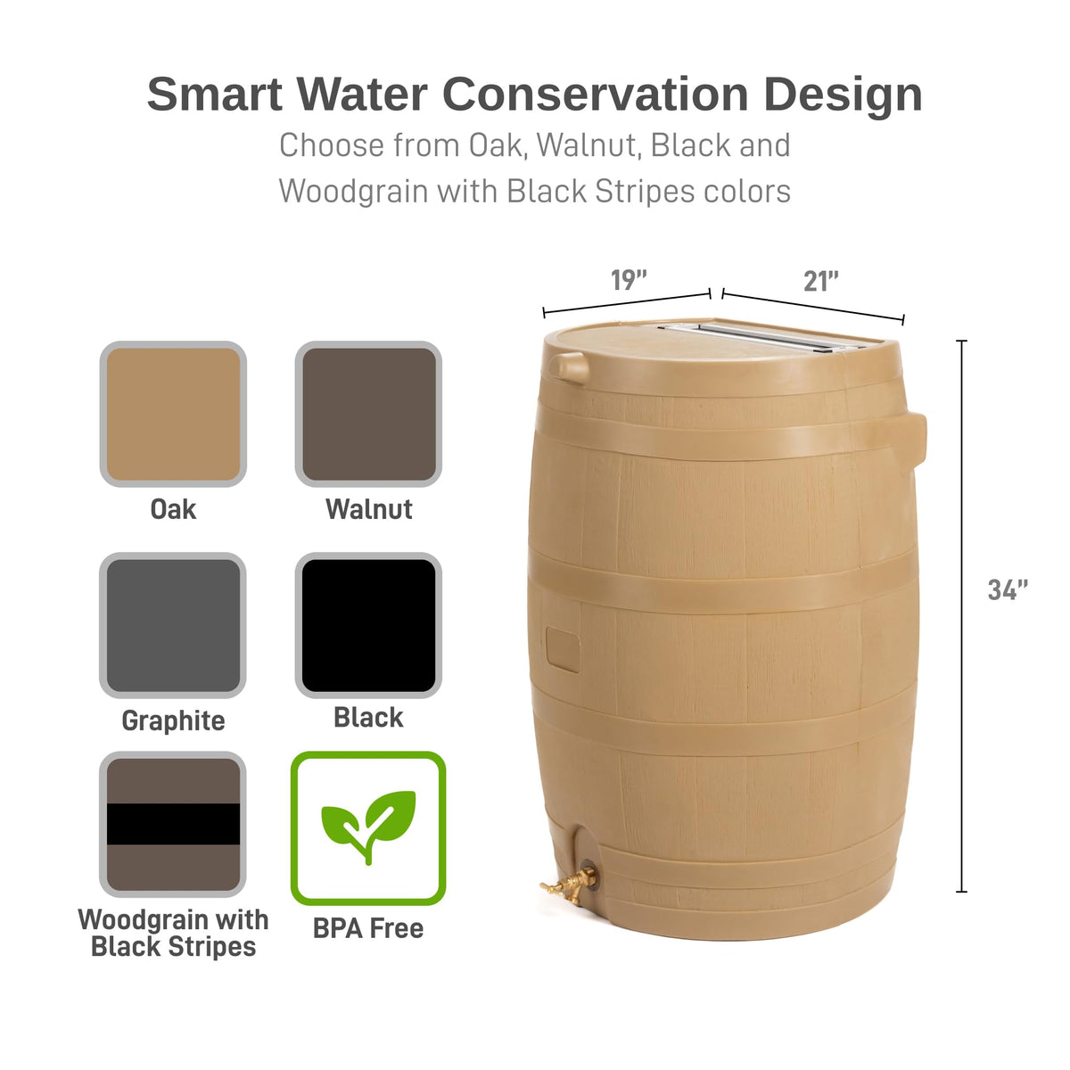 RTS Home Accents rain barrel linkable system expands your water storage.