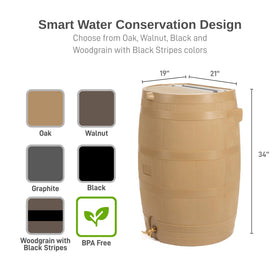 RTS Home Accents rain barrel linkable system expands your water storage.