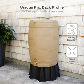 RTS Home Accents overflow valve helps manage excess rainwater effectively.