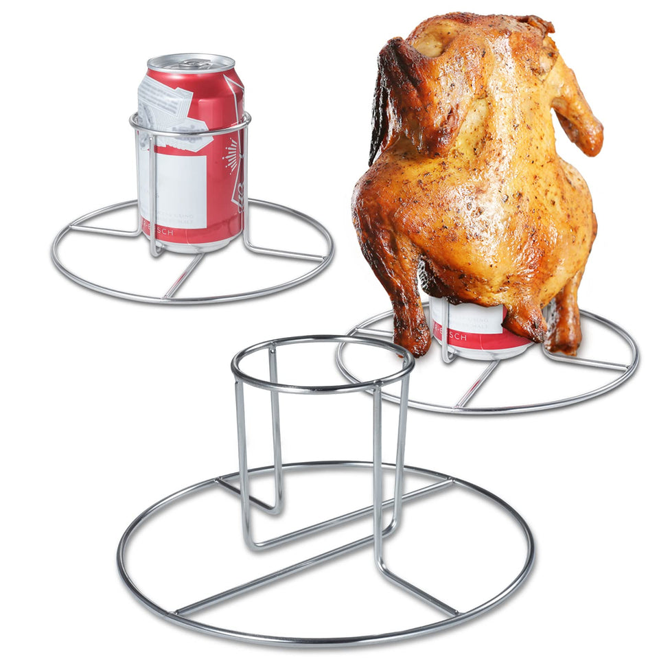 RTT Beer Can Chicken Holder top view for stable, even grilling.