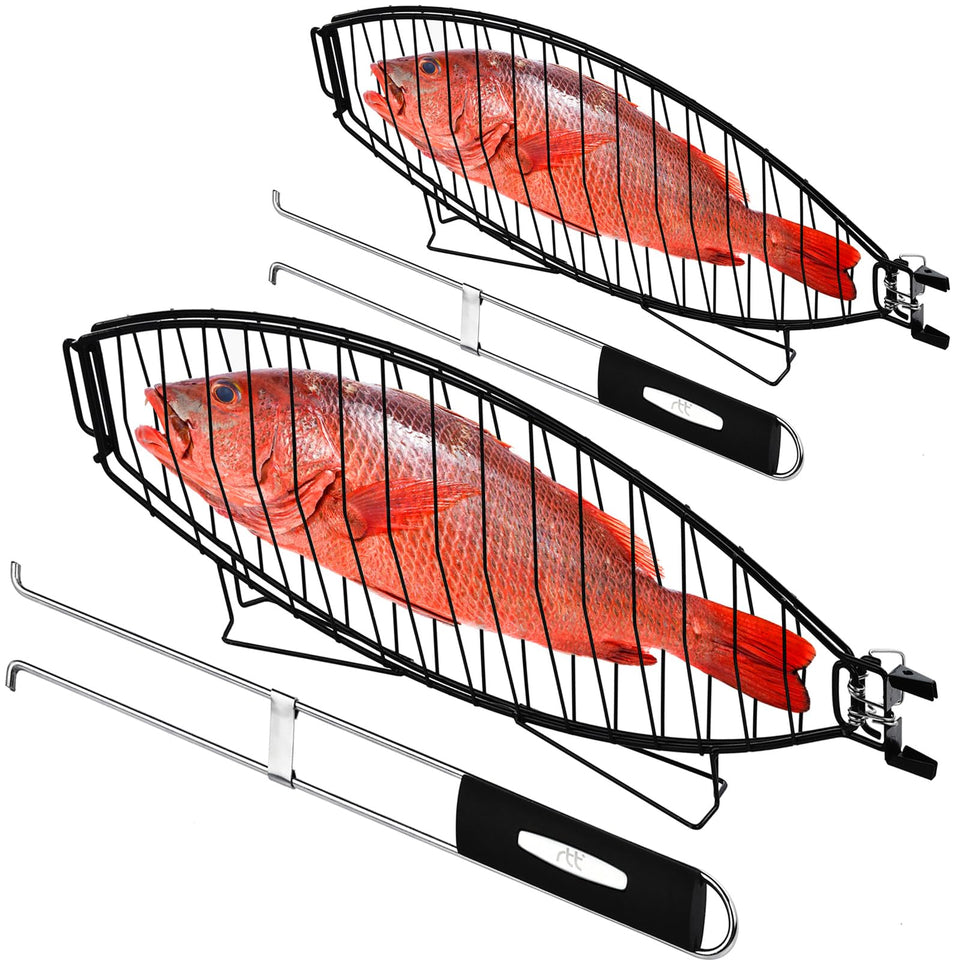 RTT Fish Grill Basket two-pack for easy whole-fish grilling.