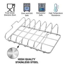 RTT foldable rib rack for smoker enables easy storage and quick setup