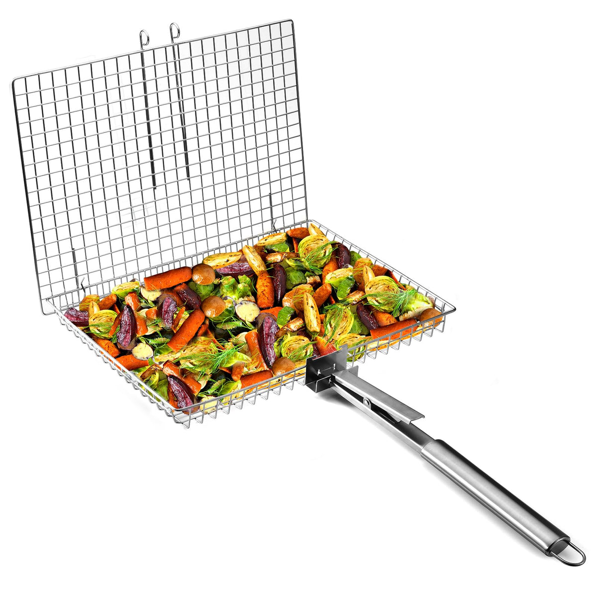RTT grill basket extra large full view shows spacious cooking capacity