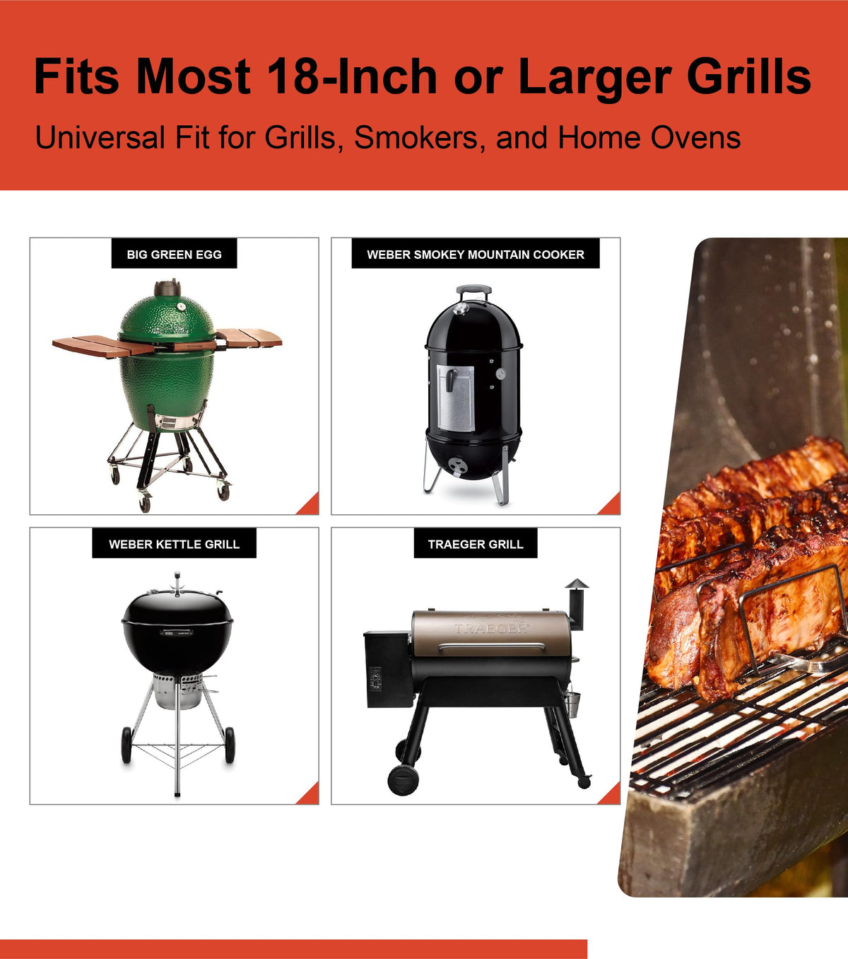 RTT Rib Rack stainless steel construction offers durability and easy cleaning