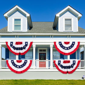 Rtudan four-piece patriotic flag set offers versatile decorating options.