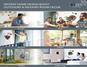 RTZEN macrame basket hanger suitable for indoor plant displays