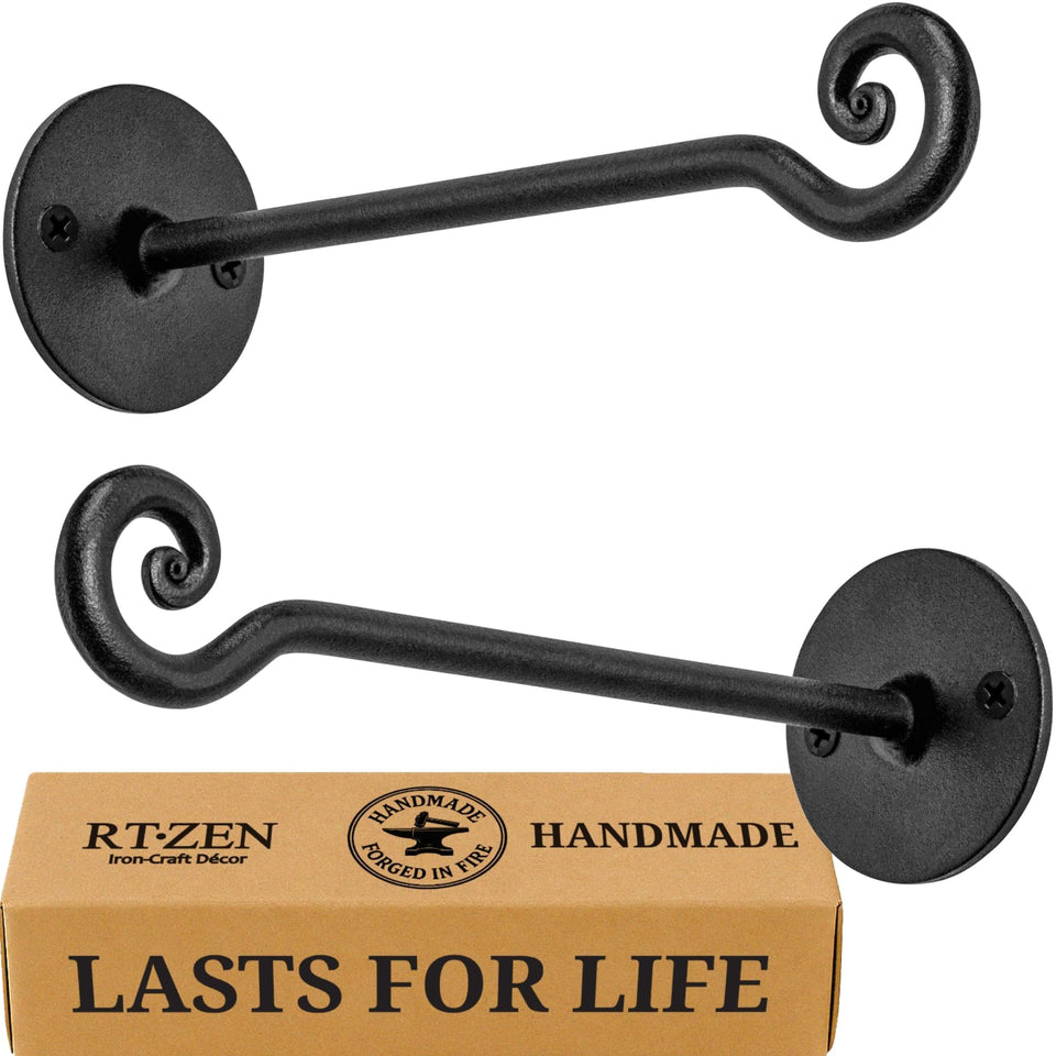 RTZEN plant hanger with black swirl hook for indoor or outdoor display