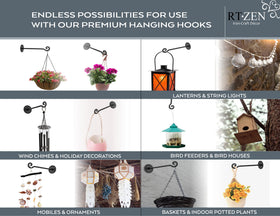 RTZEN pot hanger with included screws for quick setup