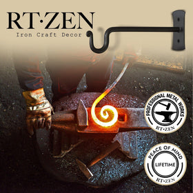RTZEN rust-resistant iron hook for outdoor decor and garden accents