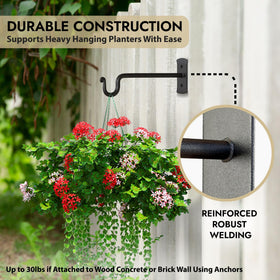 RTZEN wall-mounted hanging pot ready for balcony or patio.