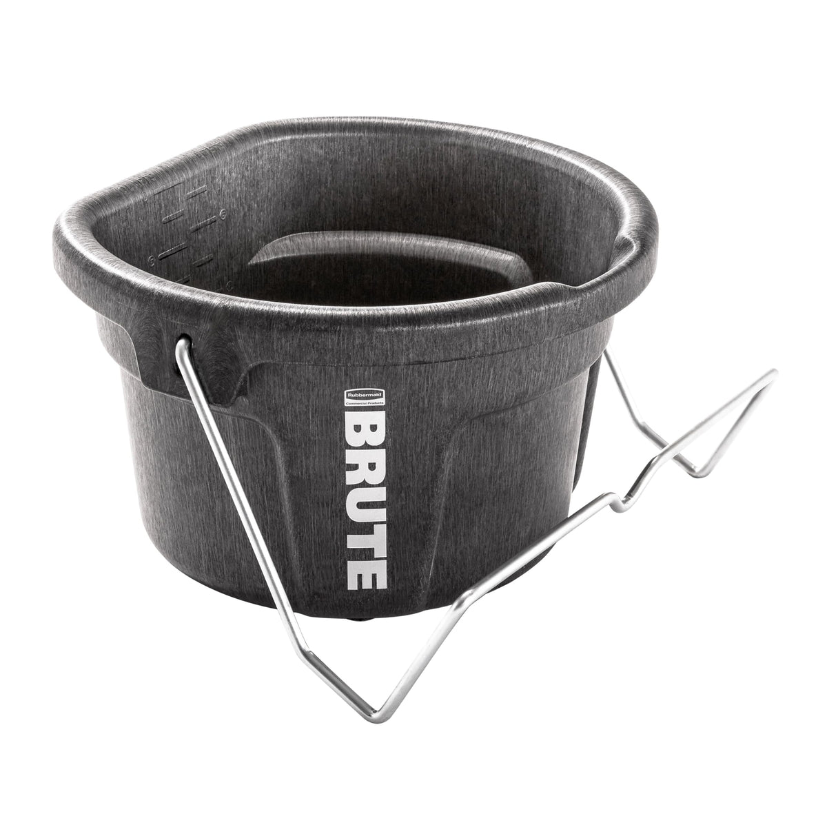 Rubbermaid Brute 2Gallon bucket with hook-hang-carry, ideal for on-the-go feeding