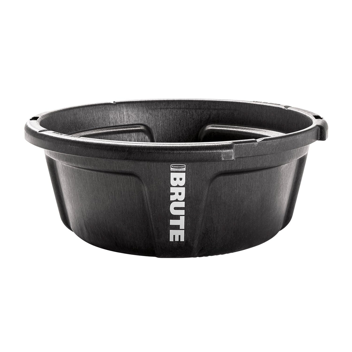 Rubbermaid Brute 6-gallon feeder front view shows durable construction for daily farm use and easy handling