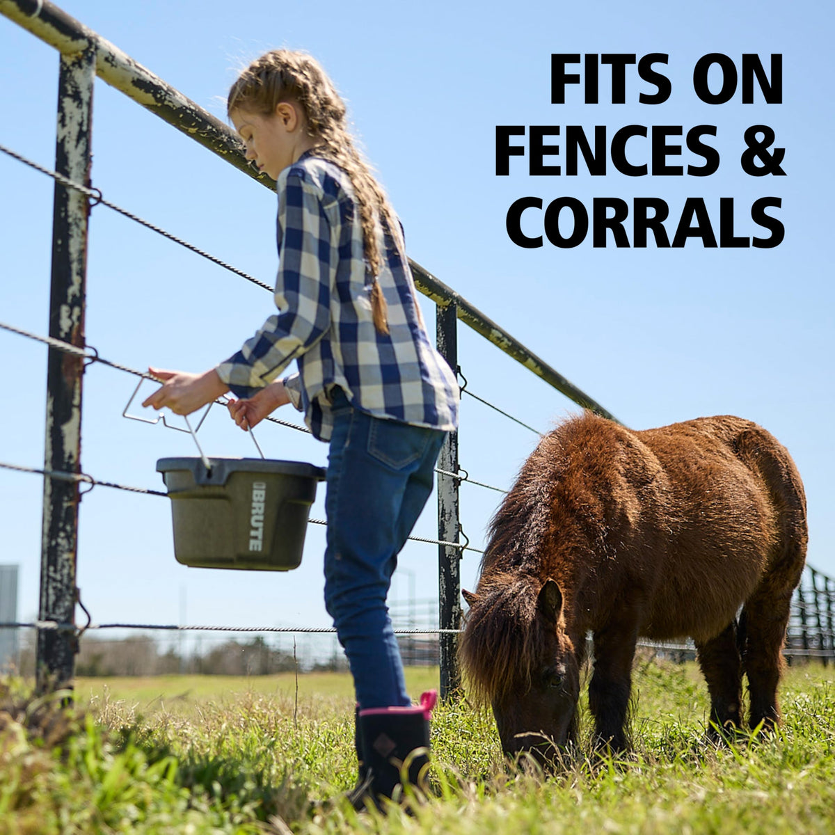 Rubbermaid Brute rigidcell construction withstands tough farm use