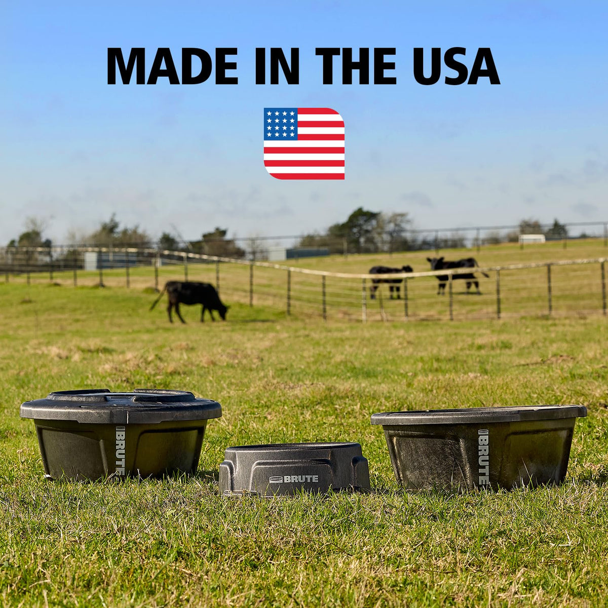 Rubbermaid Brute 1.25-gallon feeder's RigidCell construction withstands farm use.