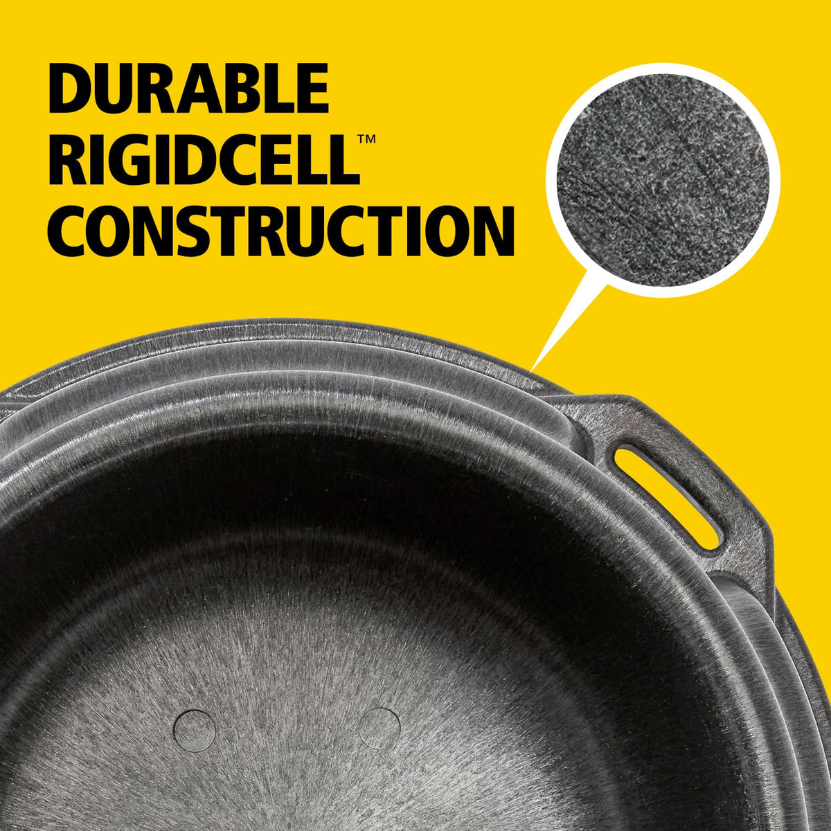 Rubbermaid Brute tip-resistant feeder stays secure on the ground.