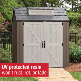Rubbermaid shed enhanced ventilation promotes air circulation inside.