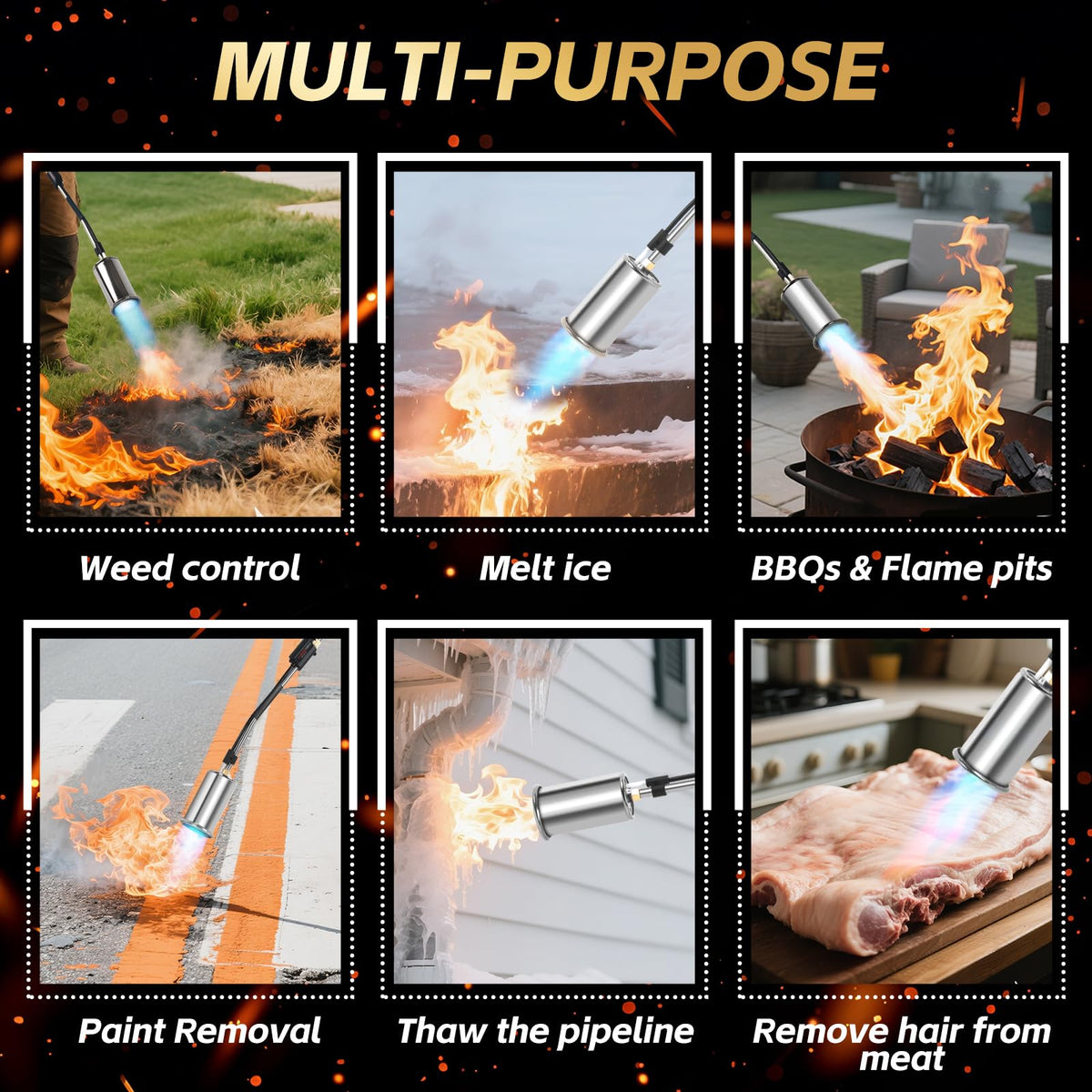 RUBDARK Weed Torch flame control valve for precise adjustment