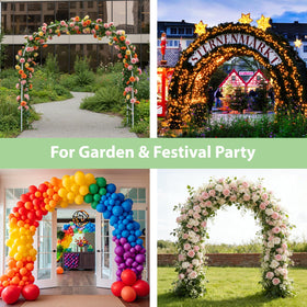 rubfac garden entrance arch enhanced with flowers and foliage
