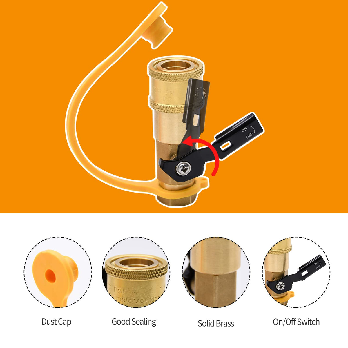 RubyQ fast full-flow plug for quick disconnects ensuring smooth gas flow