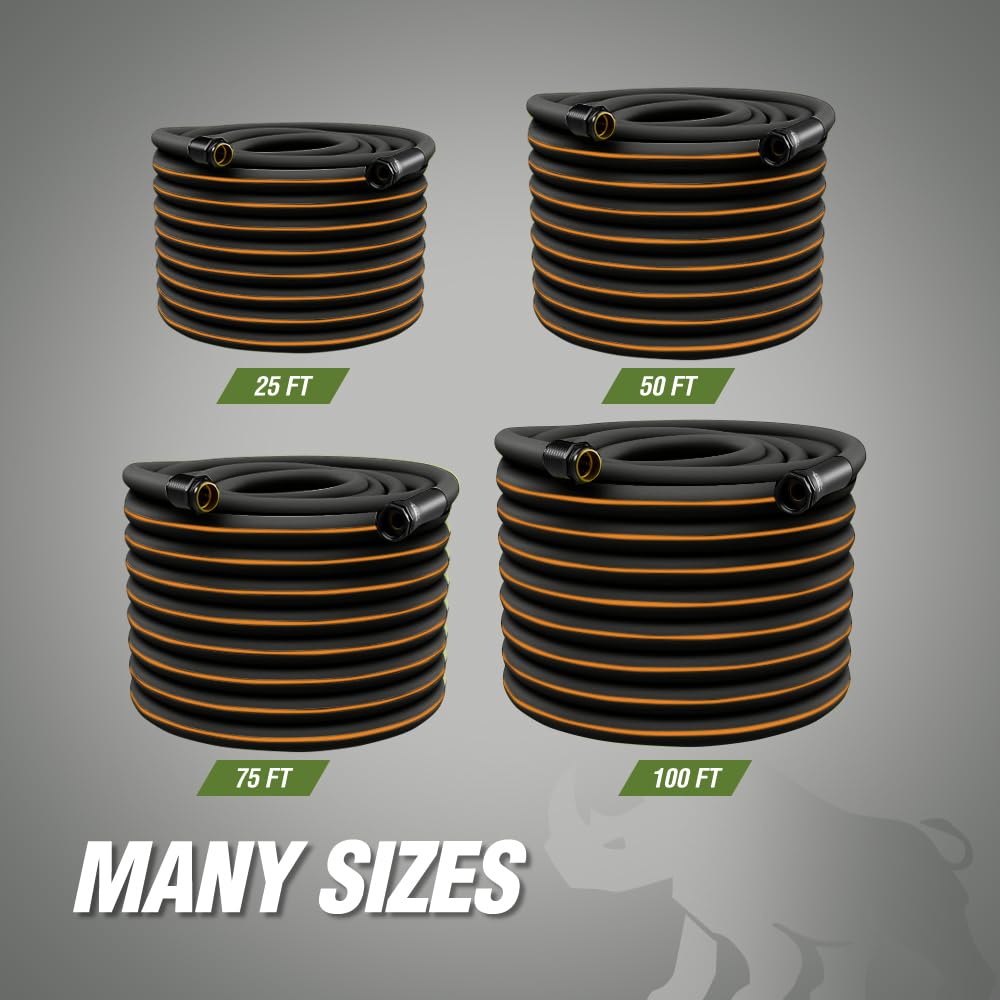Rugged Rhino 50ft length with 5/8in diameter for versatile irrigation.