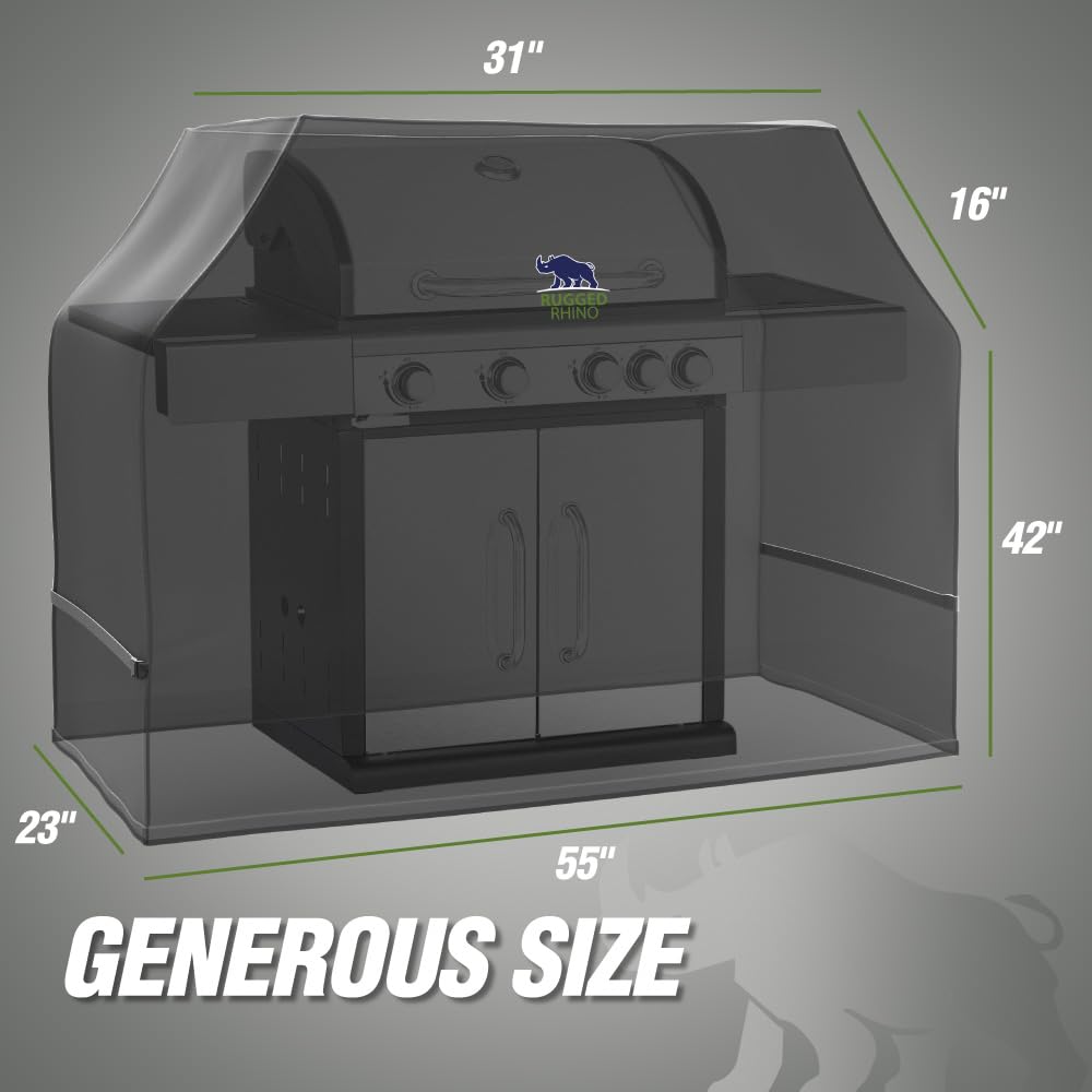 Rugged Rhino 600D polyester fabric texture conveys sturdy protection.