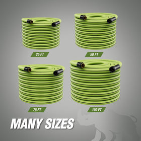 Rugged Rhino hose ideal for lawn, garden, and outdoor cleaning tasks.