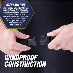 Rugged Rhino all-season usage image highlights year-round protection.