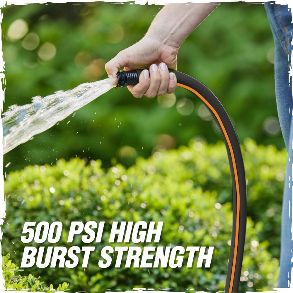 Rugged Rhino hose with 500 PSI burst strength for tough cleaning.