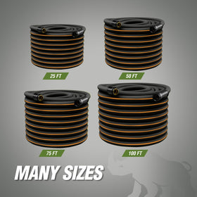 Rugged Rhino hose in action for lawn watering and garden tasks.
