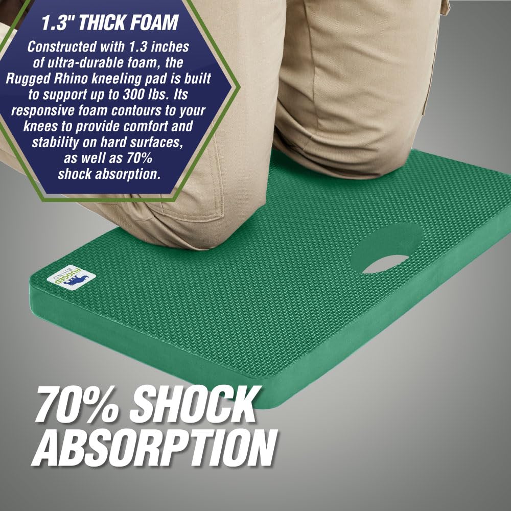 RUGGED RHINO kneeling pad outdoors with dirt resistance