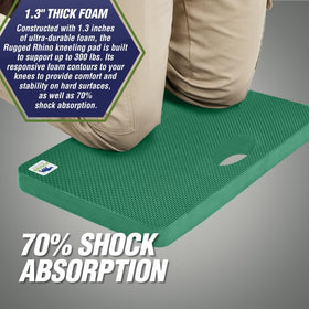RUGGED RHINO kneeling pad outdoors with dirt resistance