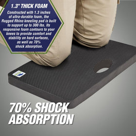 RUGGED RHINO kneeling pad foam detail close-up showing durability