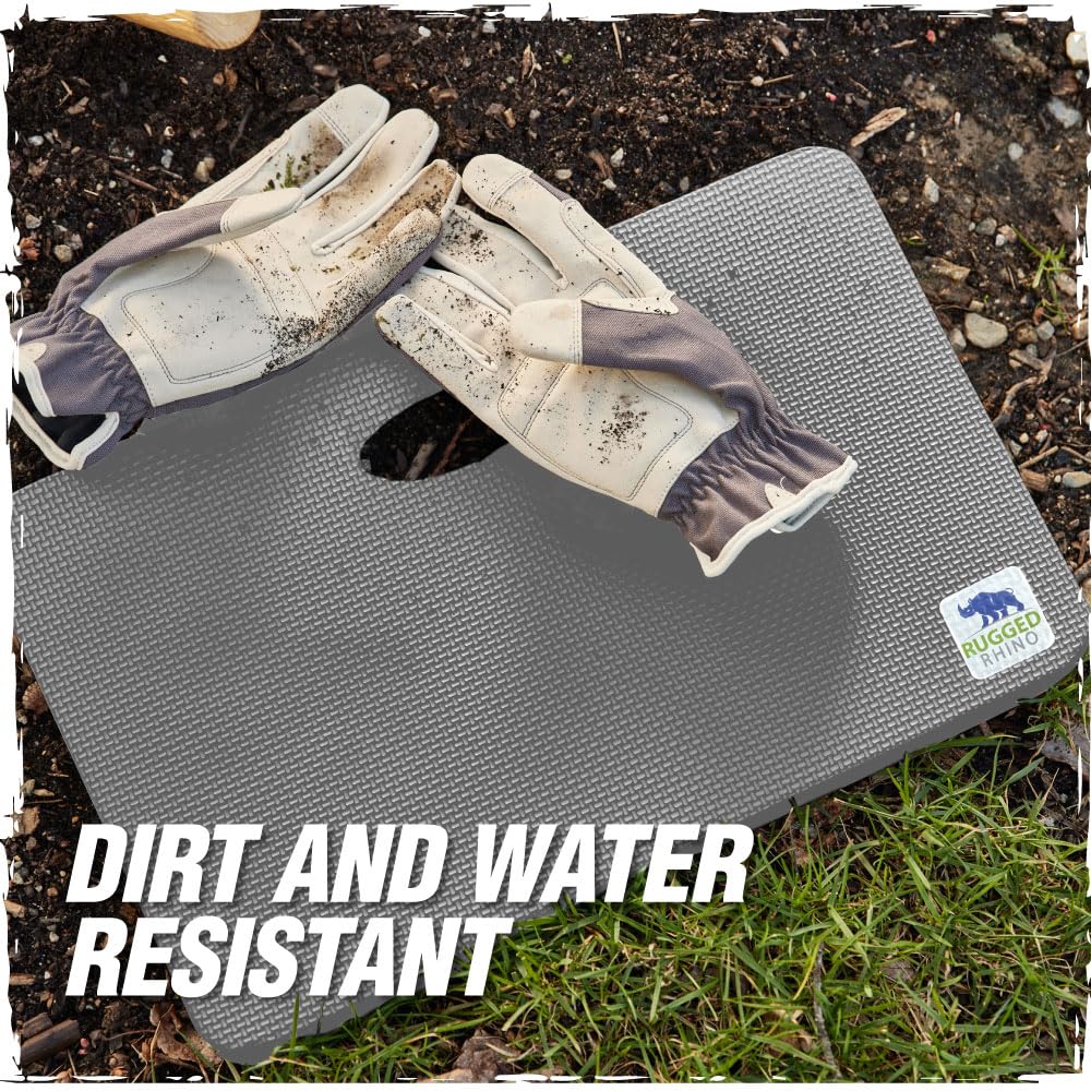 Rugged Rhino kneeling pad with handle for easy transport during tasks