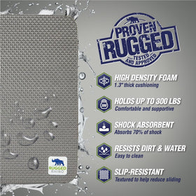 Rugged Rhino kneeling pad side view highlights height and foam density