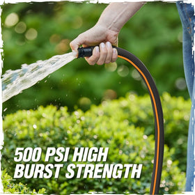 Rugged Rhino lightweight PVC handle enhances grip during setup.