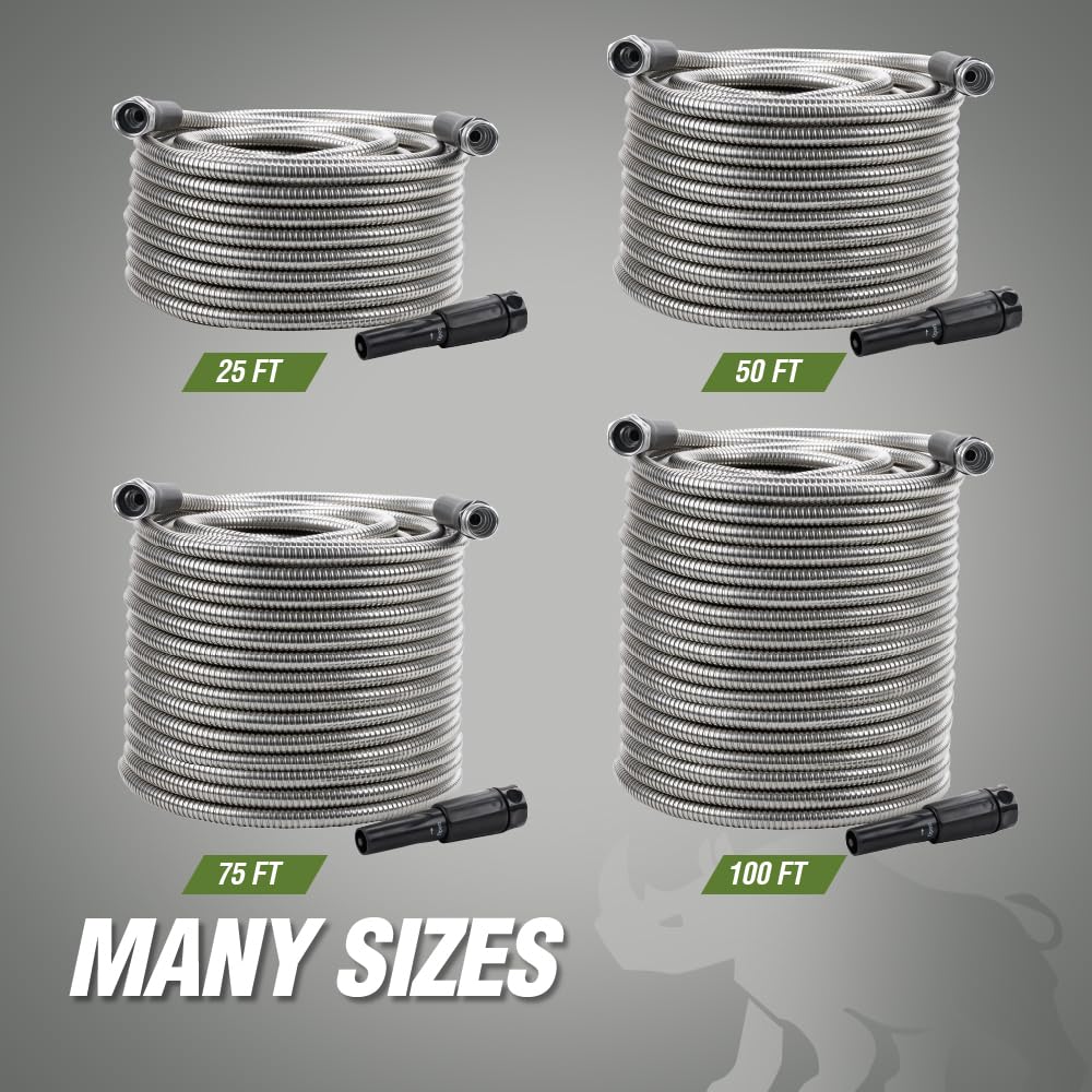 Rugged Rhino 304 stainless steel construction resists corrosion for lasting use.