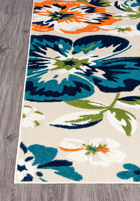 Rugshop Multi Bergamo floral rug living room setup adds versatile style.