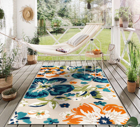 Rugshop Multi Bergamo floral rug machine washable for quick refresh.