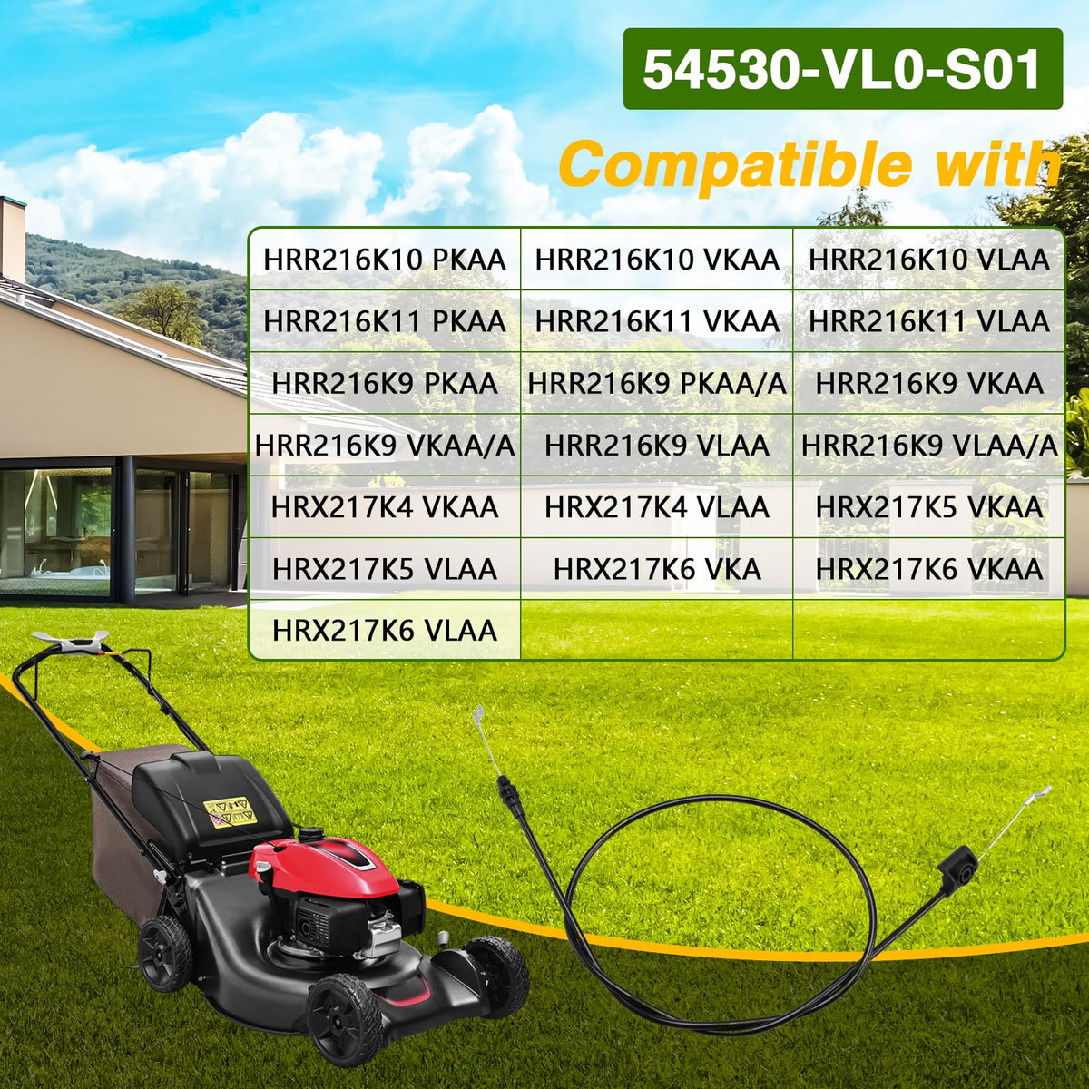 RUHUALIFE 316 stainless steel-core cable for longevity and reliable braking.