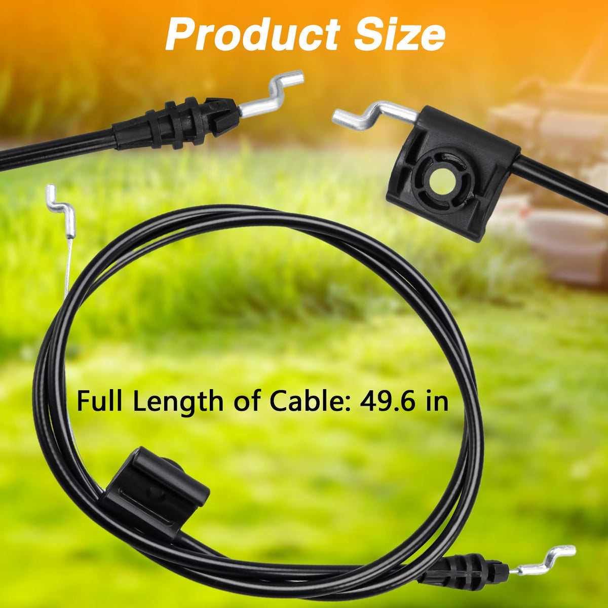 RUHUALIFE 49.6-inch brake cable, long-lasting performance and corrosion resistance.