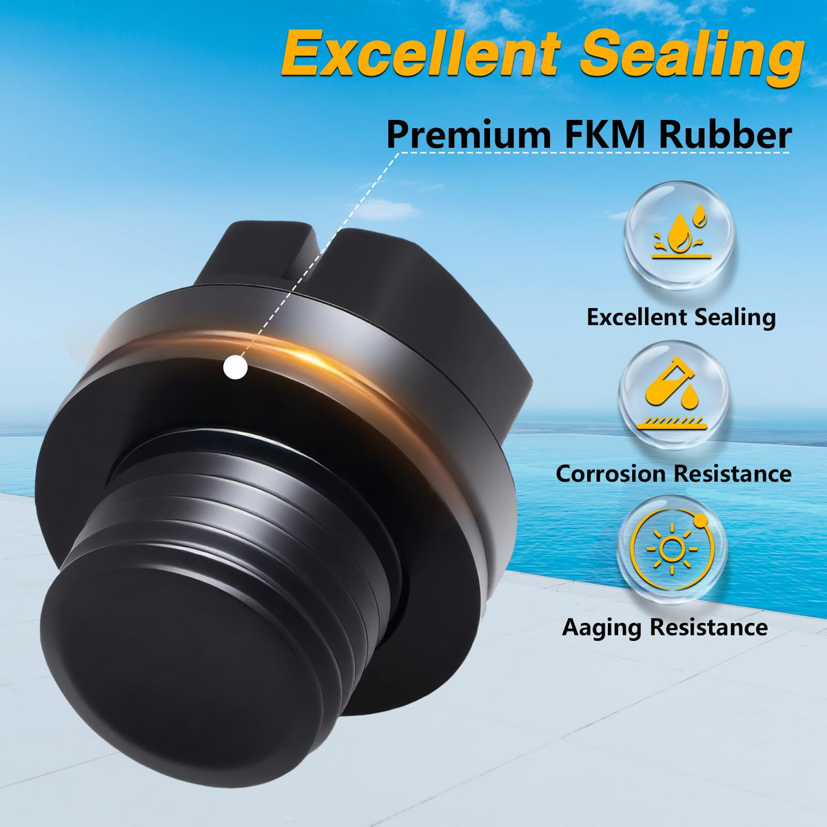 RUHUALIFE fluorocarbon gasket close-up demonstrates aging resistance.