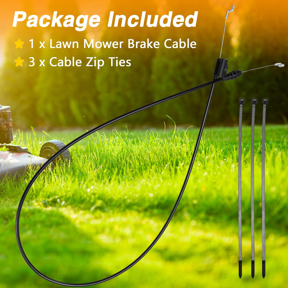 RUHUALIFE Honda-compatible brake cable fits multiple HRR and HRX models.