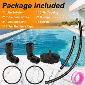 RUHUALIFE pool chlorinator parts kit includes tubes, screen, O-rings