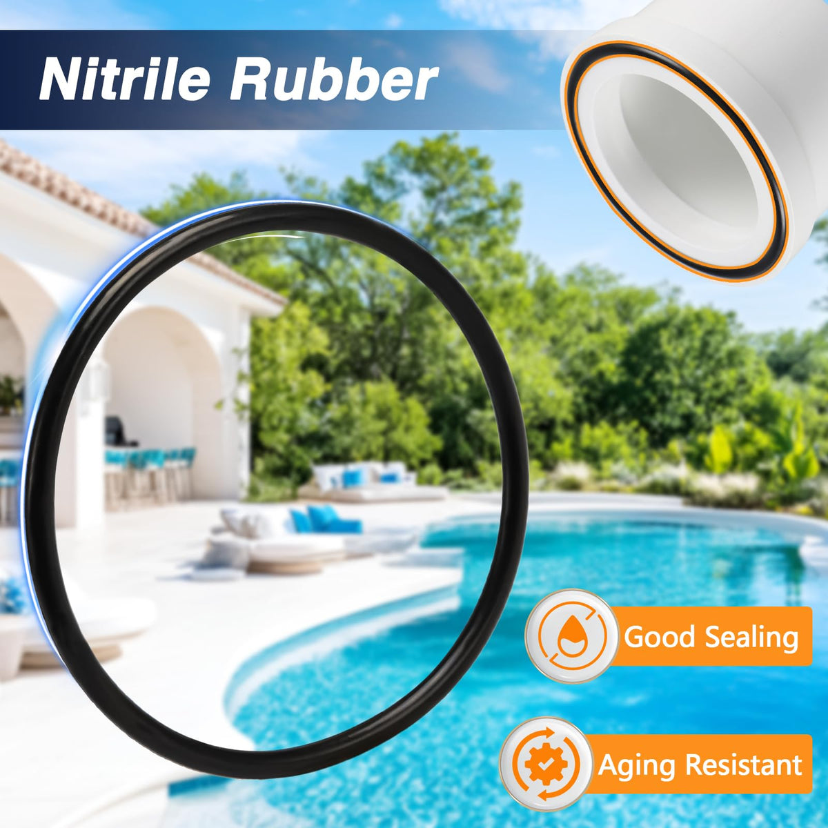 RUHUALIFE reinforced handle design, tougher leverage during pool maintenance.