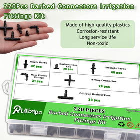 Ruibapa straight barbs provide strong, tight pipe fits.