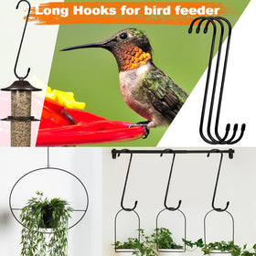 RUIBOLU outdoor plant hooks support hanging baskets in a garden